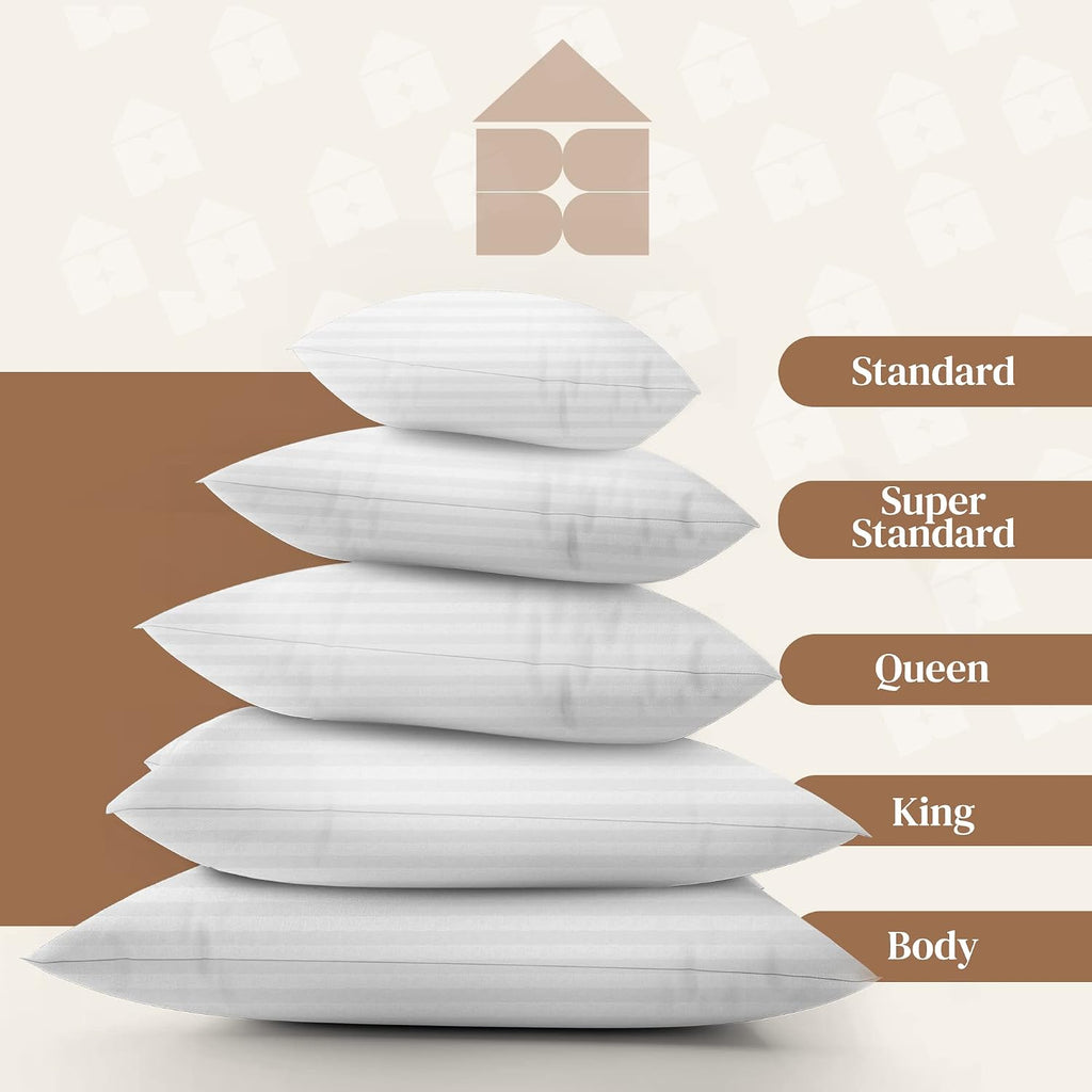FeelAtHome 100% Cotton Pillow Protector with Zipper Waterproof Pillow Case Covers - 20x26 Inches (Pack of 4, Standard) - Noiseless…