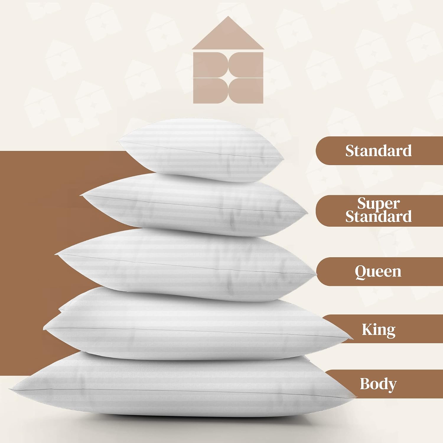 FeelAtHome 100% Cotton Pillow Protector with Zipper Waterproof Pillow Case Covers - 20x26 Inches (Pack of 4, Standard) - Noiseless…