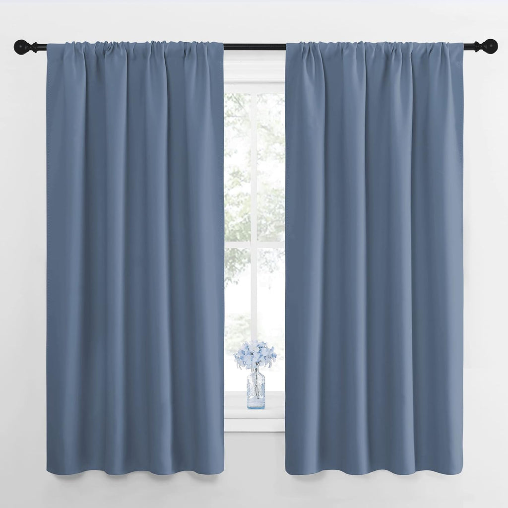 NICETOWN Blackout Curtains for Living Curtains, Triple Weave Home Decoration Thermal Insulated Solid Blackout Curtains & Drapes for…
