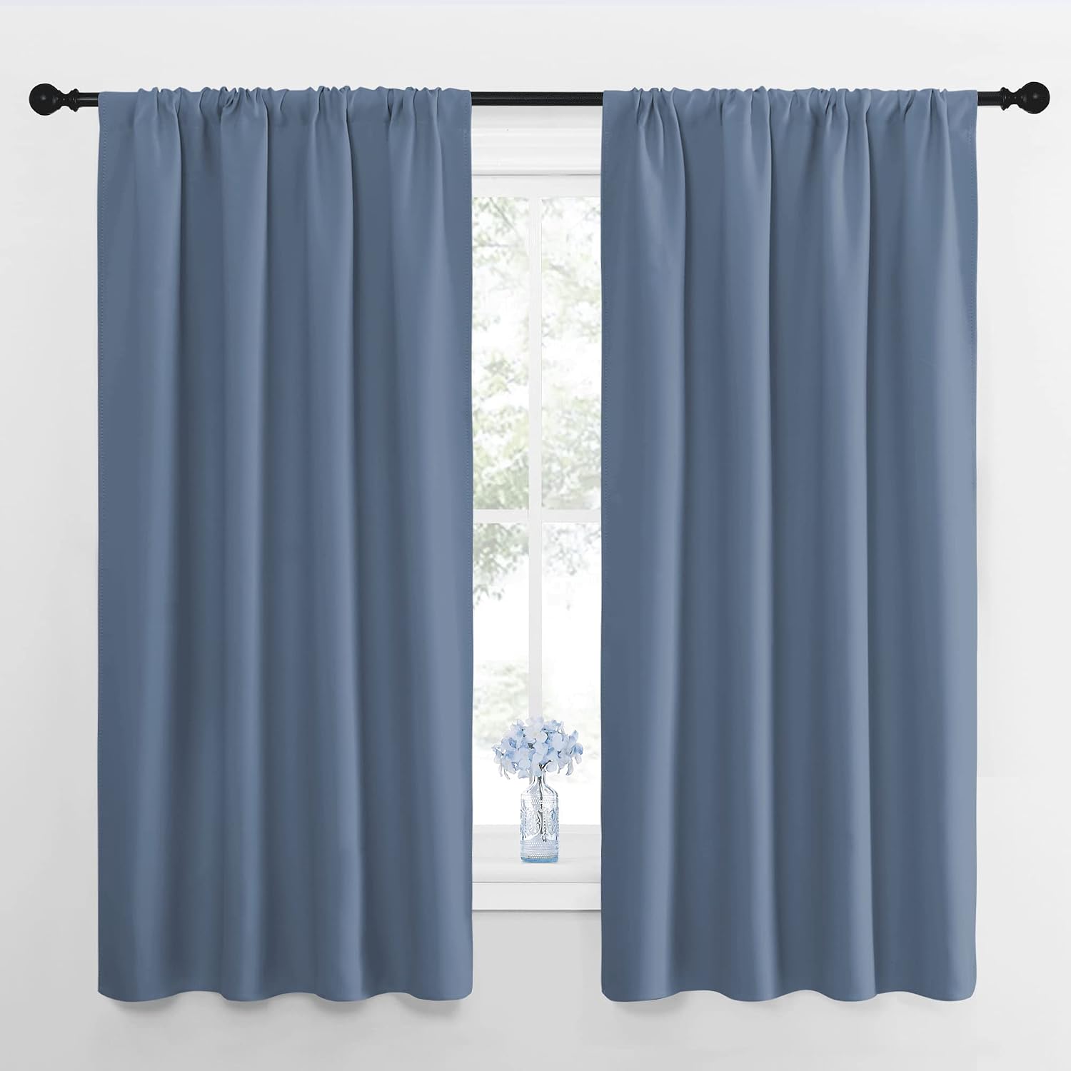 NICETOWN Blackout Curtains for Living Curtains, Triple Weave Home Decoration Thermal Insulated Solid Blackout Curtains & Drapes for…