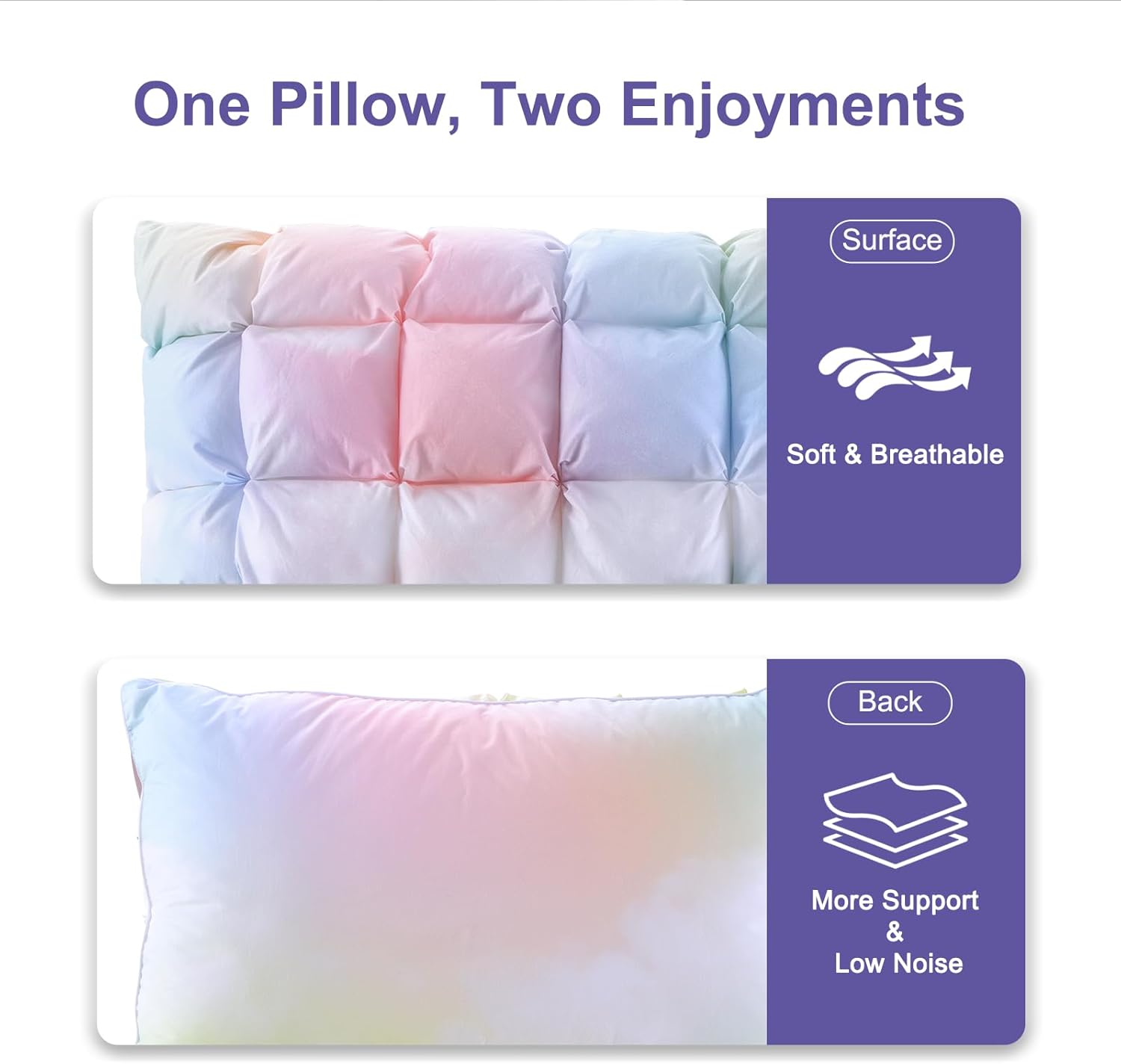 Yourmoon YOUR MOON Soft Pillows for Sleeping, Support Bed Pillows, Fluffy Down Alternative Pillow, Luxury Hotel Gel Pillows for Side Sleepi…