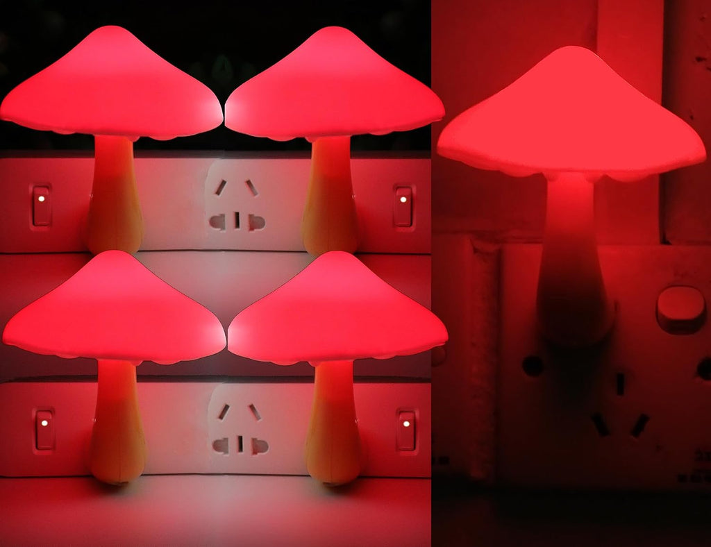 AUSAYE 5 Pack Sensor LED Night Lights Plug in Lamp Mushroom Light for Adults Kids NightLight…