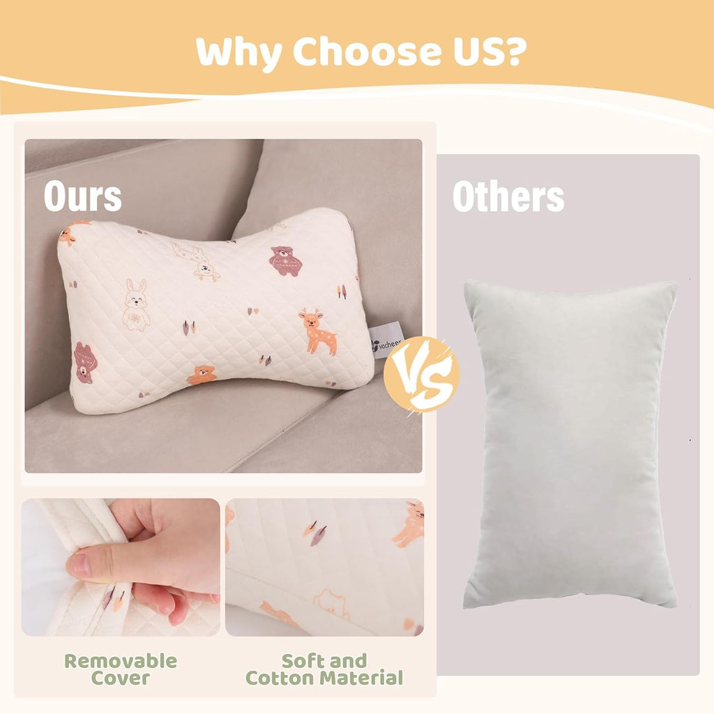 vocheer Small Pillows for Sleeping, 11"x 7" Mini Travel Pillow, Tiny Pillows for Neck, Wrist, Lumbar and Knee, Pets Pillow, Cotton…