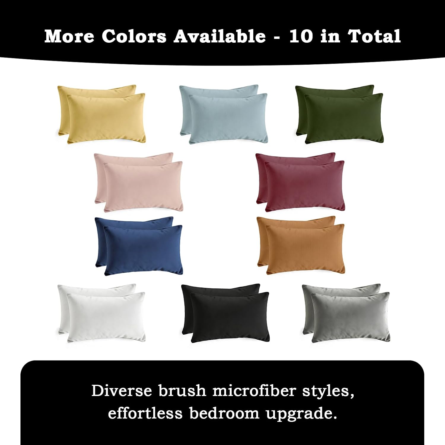 QJFabricCO Q&J Fabric Co. Queen Pillow Cases Set of 2, Brushed Microfiber Pillowcases, Soft, Wrinkle-Free, Fade-Resistant, Pillow Cases Envelope…