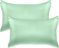 Elegantcomfort Elegant Comfort 2-Pack Cooling Viscose Satin Pillowcase Set with Hidden Zipper Closure, Silky Smooth for Hair and fabric…