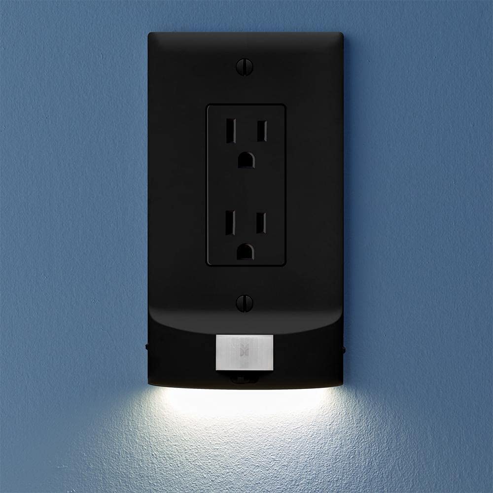 SnapPower 3 Pack MotionLight [for Décor Outlets] - Motion Detecting LED Night Lights Built-in to Wall Plate - Bright/Dim/Off Options…