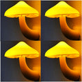 AUSAYE 4 Pack Plug in Night Light, Mushroom Light LED Nightlights for Kids, Adults, Bedroom, Bathroom, Hallway, Stairs, Kitchen Warm Yellow