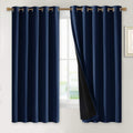 Nicetown 100% Blackout Curtain Panels, Thermal Insulated Black Liner Curtains for Nursery Room, Noise Reducing and Cold Blocking Drapes for…