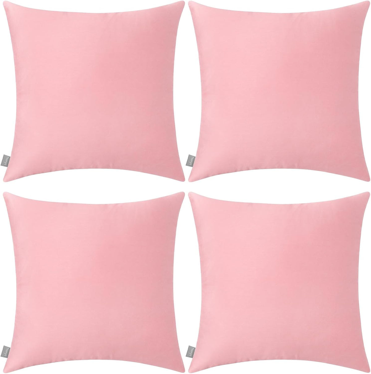 Thmyo 4-Pack 100% Cotton Comfortable Solid Decorative Throw Pillow Case Square Cushion Cover Pillowcase Sublimation Blank Pillow Covers DIY…