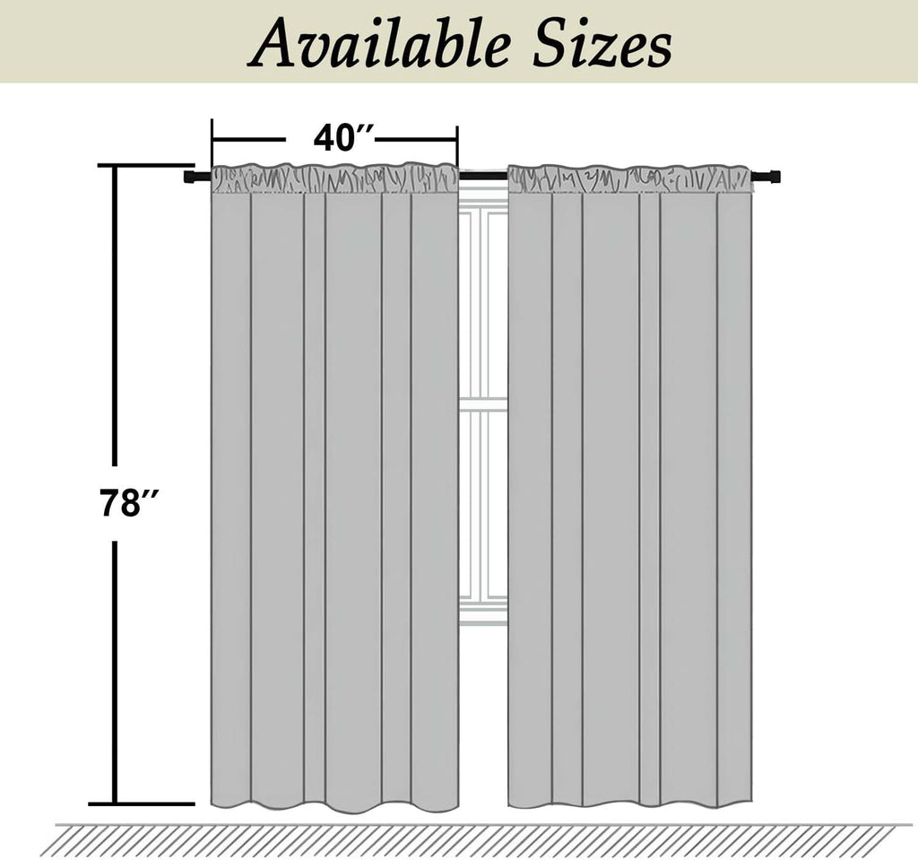 Simplebrand Ava Stone Blackout Curtains for Bedroom, 78 Inch Length, 2 Panels Set, Privacy Thermal Insulated Rod Pocket Window Curtains for…