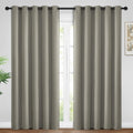 Yakamok Premium Room Darkening Thermal Insulated Curtains for Bedroom/Living Room - Classic Grommet Top (2 Panels, Taupe, 62 Inch by 84…