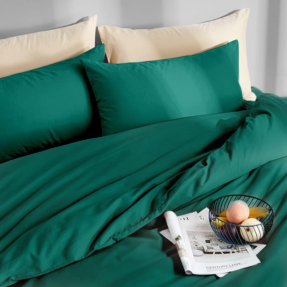 FLXXIE Pillow Cases Standard Size, Soft Microfiber Pillow Covers with Envelope Closure, Wrinkle, Stain Resistant Pillowcases, 2 Piece…
