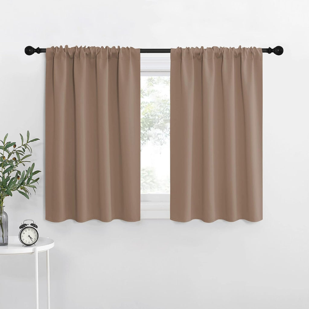 NICETOWN RV Blackout Curtains for Camper Windows, Window Treatment Thermal Insulated Rod Pocket Small Draperies/Drapes for…