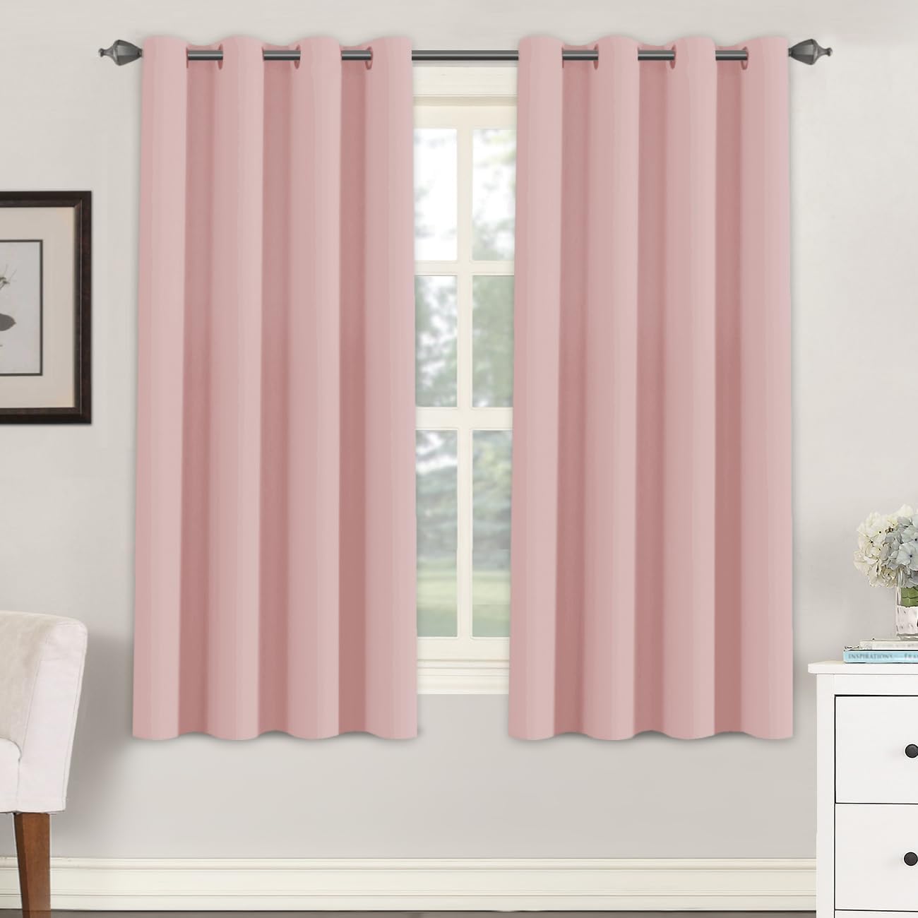 H.VERSAILTEX Blackout Curtain for Living Room Thermal Insulated Window Treatment Curtain Extra Long 63 inch Length Energy Savin…