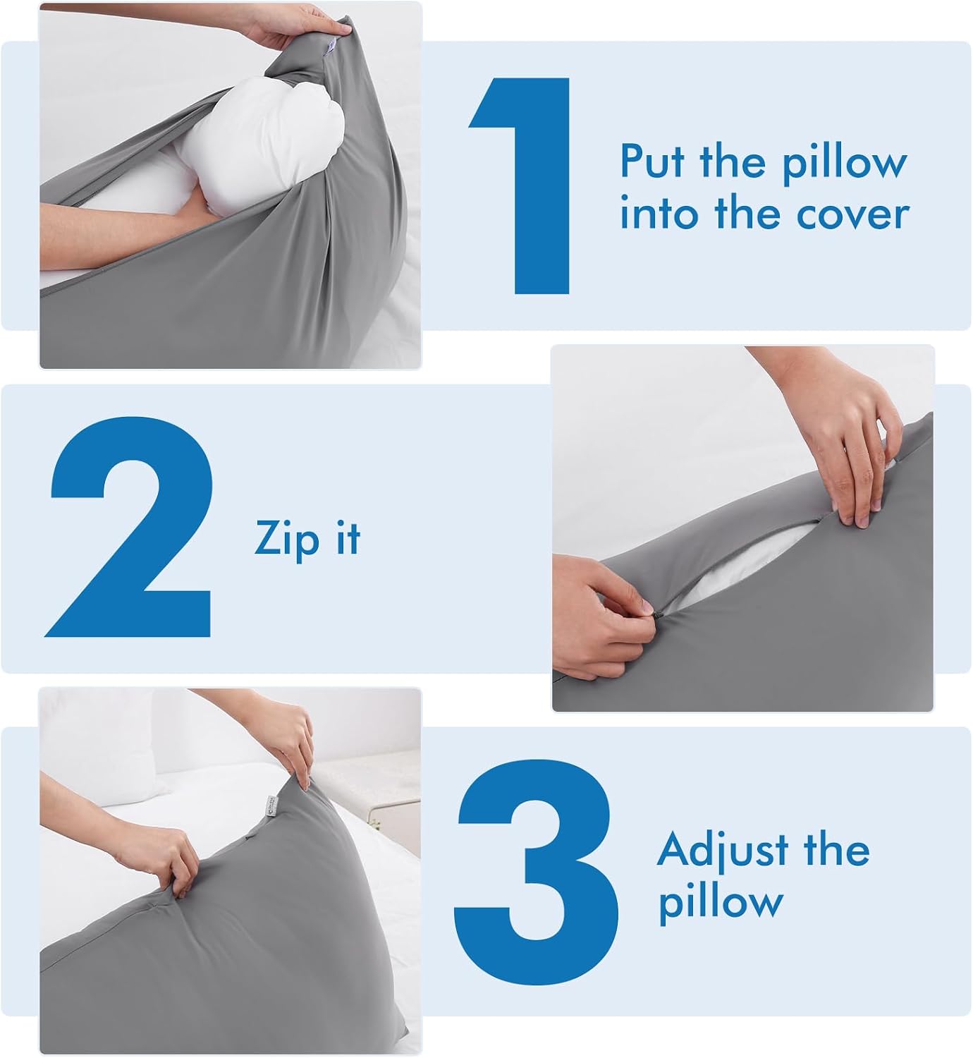 Avolare Cooling Body Pillow Cases 1 Pack, Arc-Chill 3.0 Cooling Body Pillow Cover for Hot Sleepers with Zipper(Q-Max>0.5), Soft Silky 20" x…