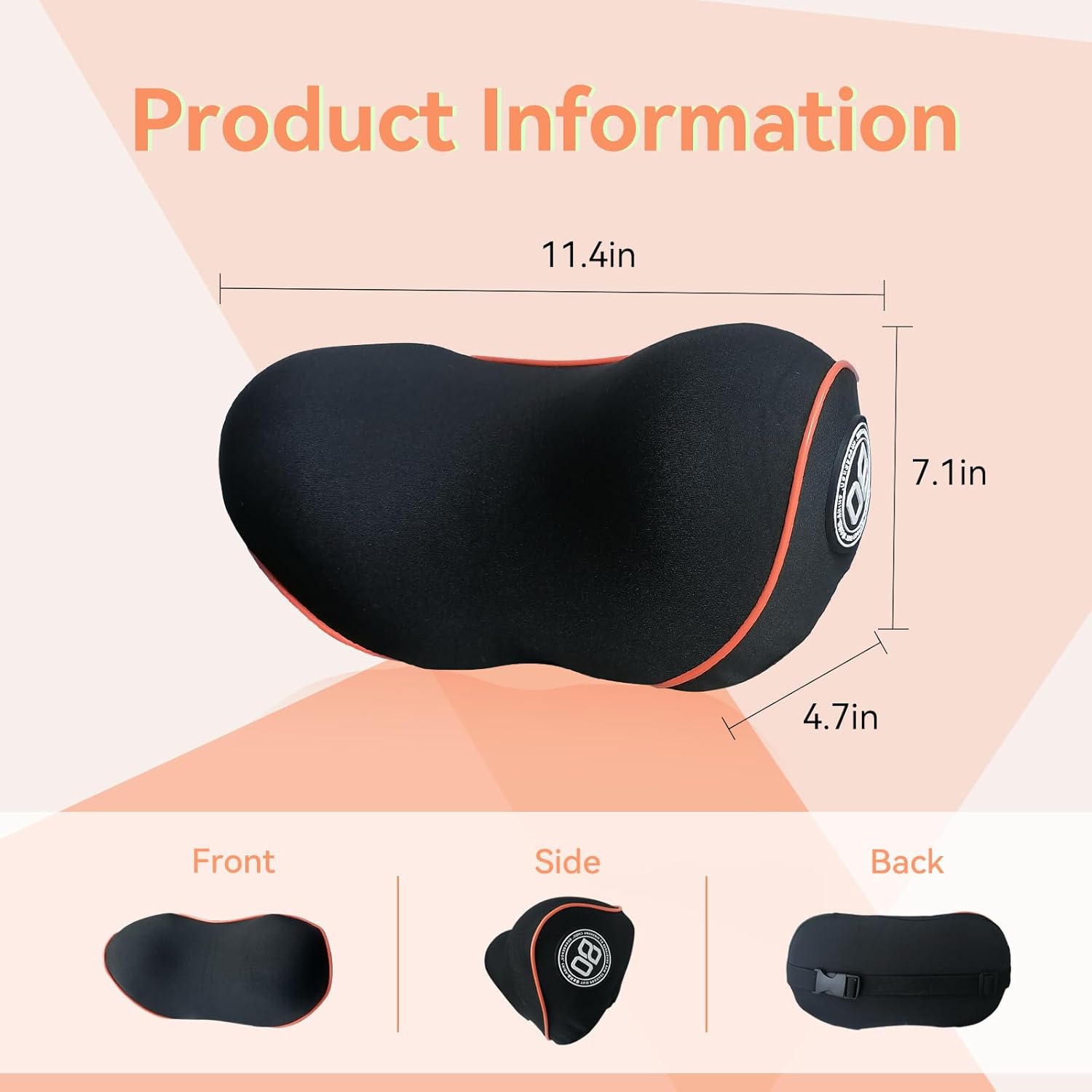 SPRFUFLY Really Comfy Car Headrest Pillow, Car Pillow for Driving with Adjustable Strap, Space Memory Foam Neck Pillow, Breathable…