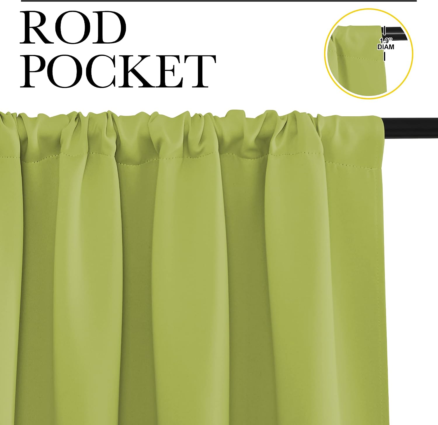 Nicetown 2 Panels Blackout Curtains, Rod Pocket Thermal Insulated Drapess for Bedroom, Privacy Protection easy maintenance Heavy Duty…