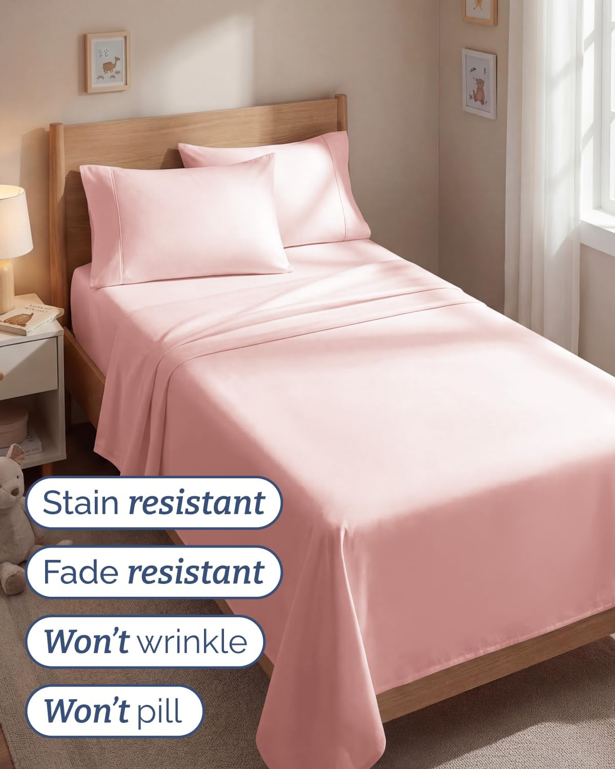 Twin 4 Piece Sheet Set - Comfy, Breathable & Cooling - Hotel Luxury Bedding for Women, Men, Kids, Teens & Children - 1 Flat & 1 Fitted…