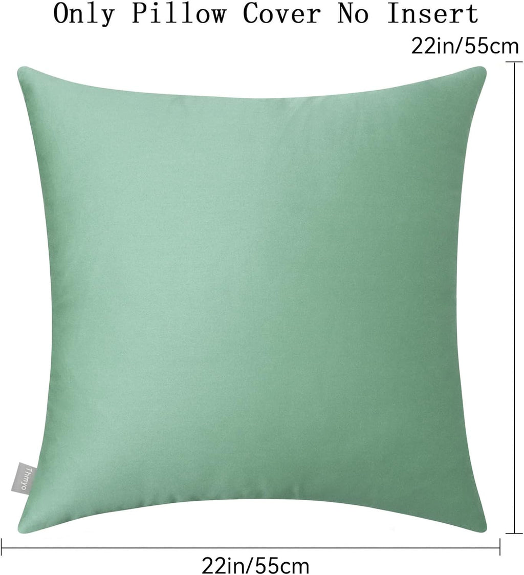 Thmyo 4-Pack 100% Cotton Comfortable Solid Decorative Throw Pillow Case Square Cushion Cover Pillowcase Sublimation Blank Pillow Covers DIY…
