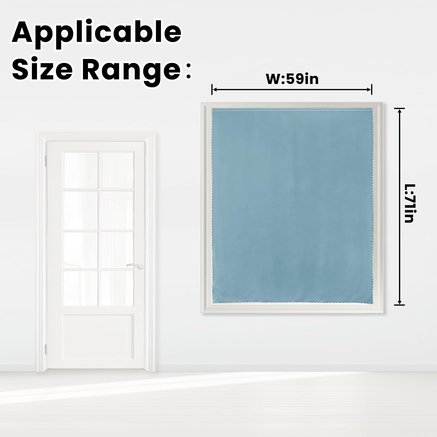 Self Adhesive Curtains, Black Out Shade for Window, Blackout Fabric Temporary Window Coverings Easy to Hang Curtains No Rod Needed, Use…