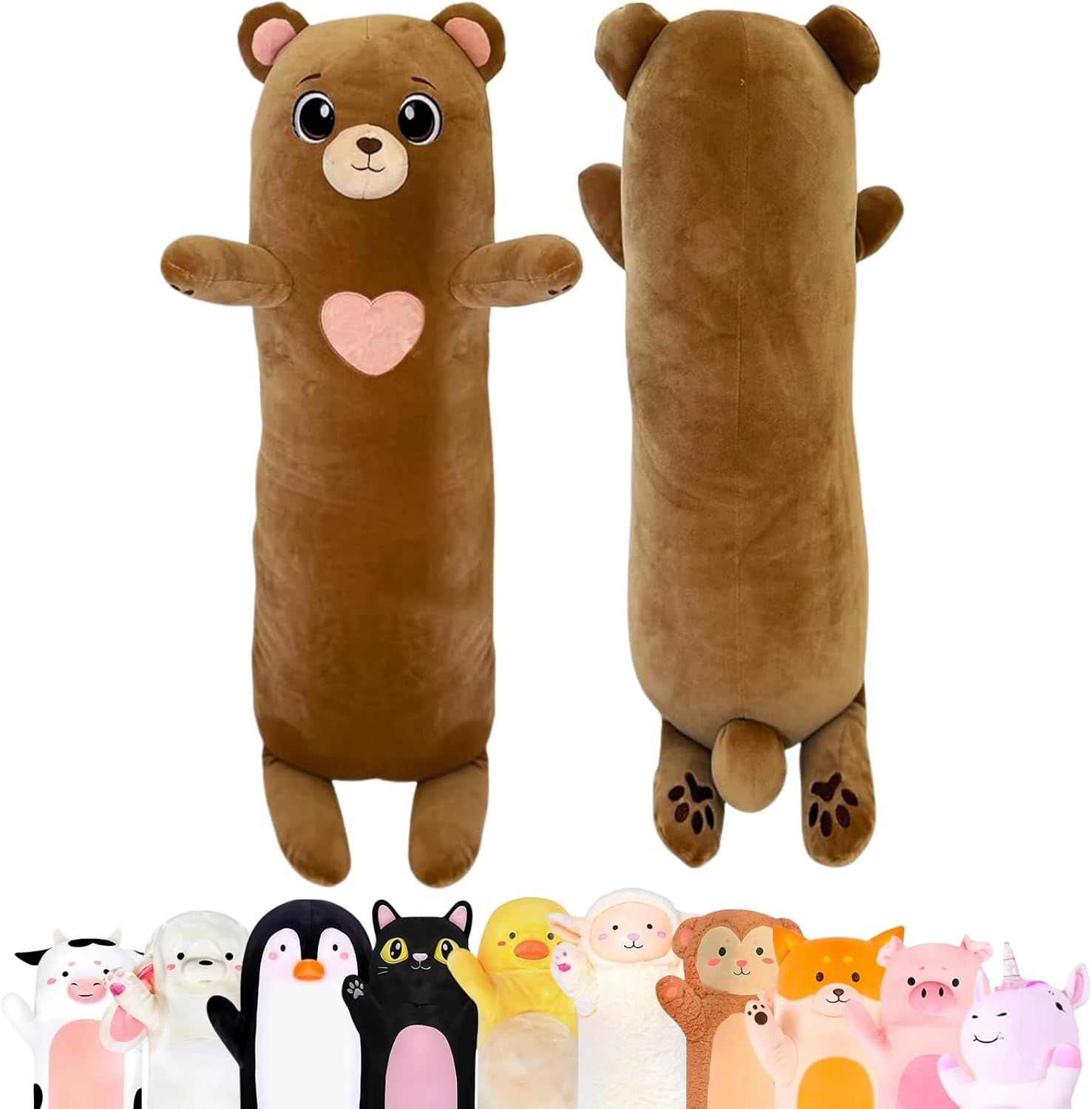 CuddlePaws Cuddle Paws Bear Plush Body Pillow for Kids | Long Stuffed Animal Cuddle Pillow | Soft Hugging Toy | Plushie Gift for Girls & Bo…