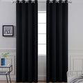 Yakamok 84 Inch Long Blackout Curtains for Bedroom, Thermal Insulated Room Darkening Black Curtains, Light Blocking Blackout Drapes for…