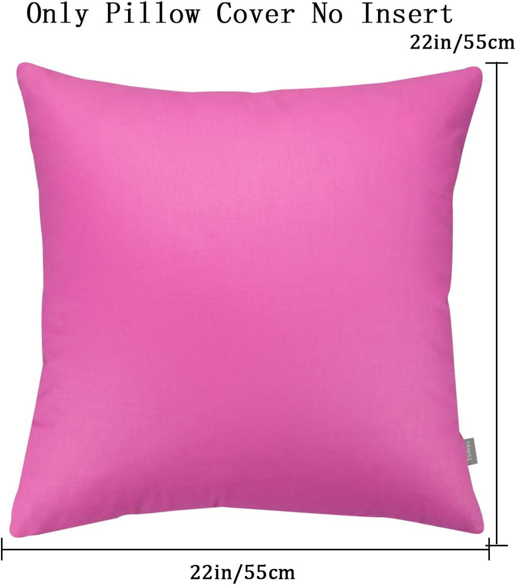 Thmyo 4-Pack 100% Cotton Comfortable Solid Decorative Throw Pillow Case, Square Cushion Cover Pillowcase Sublimation Blank Pillow Covers DI…