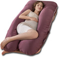 QUEEN ROSE Pregnancy Pillow, U Shaped Full Body Pillows for Sleeping Support, Maternity Pillow for Pregnant Women, Shiny Dark Purple
