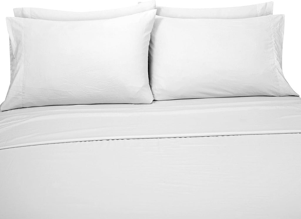 Royalelinens ROYALE LINENS 1500 Thread Cooling Sateen Count Poly/Cotton Sheet Set - 6 Piece King Bed Sheets - 1 Fitted, 1 Flat, 4 Pillow Ca…