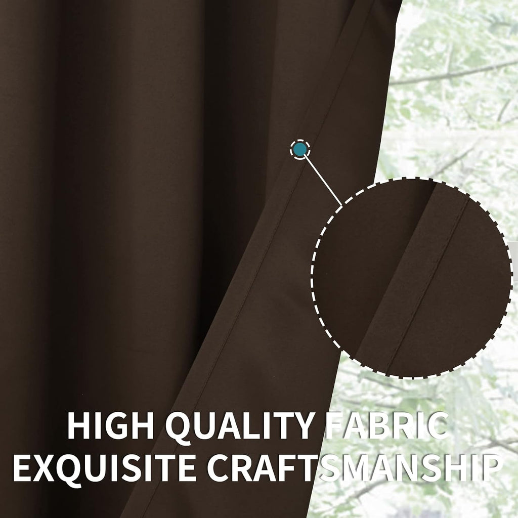 BGment Blackout Curtains for Living Room - Grommet Thermal Insulated Room Darkening Curtains for Bedroom, 2 Panels of 42 x 72 Inch, Brown 7…