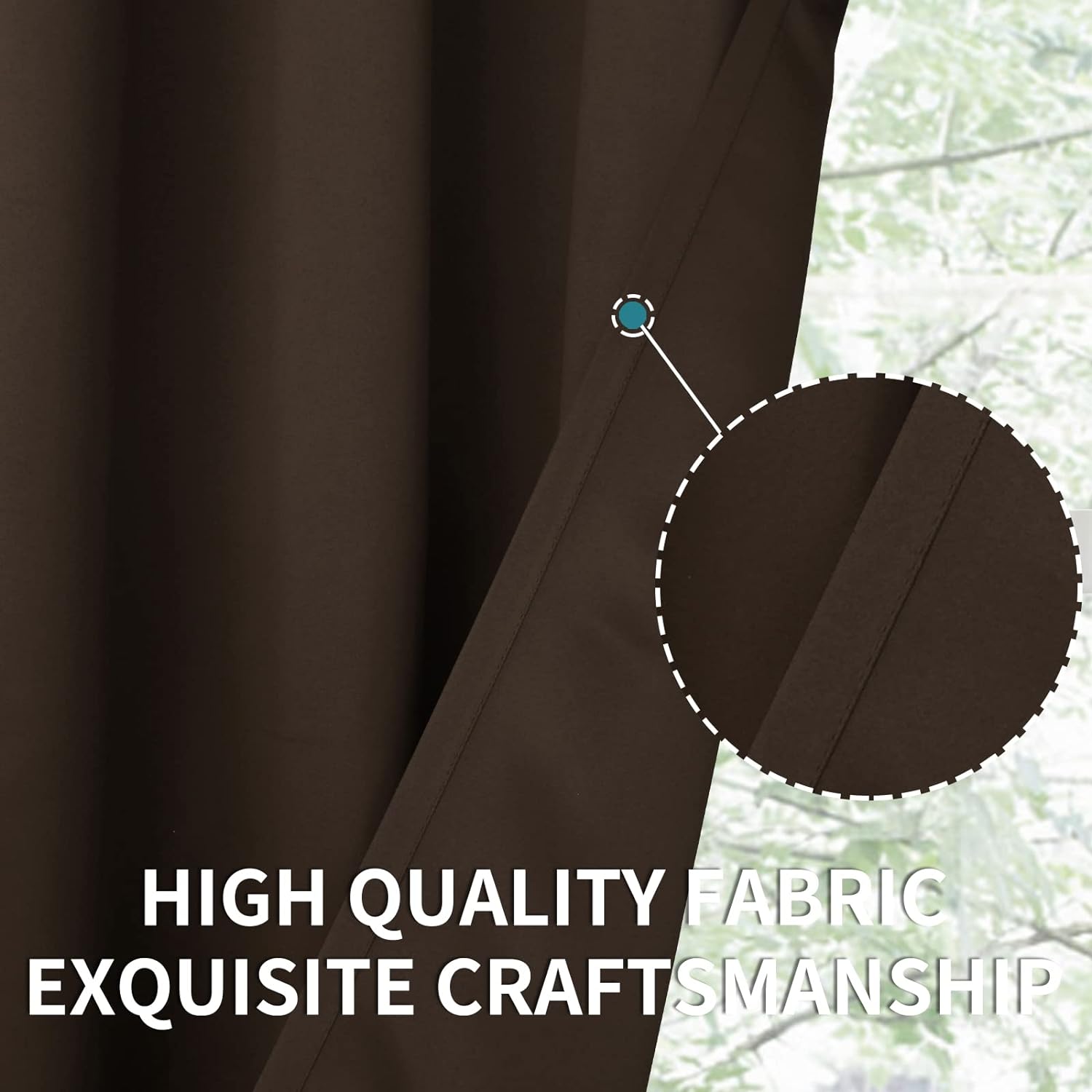 BGment Blackout Curtains for Living Room - Grommet Thermal Insulated Room Darkening Curtains for Bedroom, 2 Panels of 42 x 84 Inch, Brown 8…