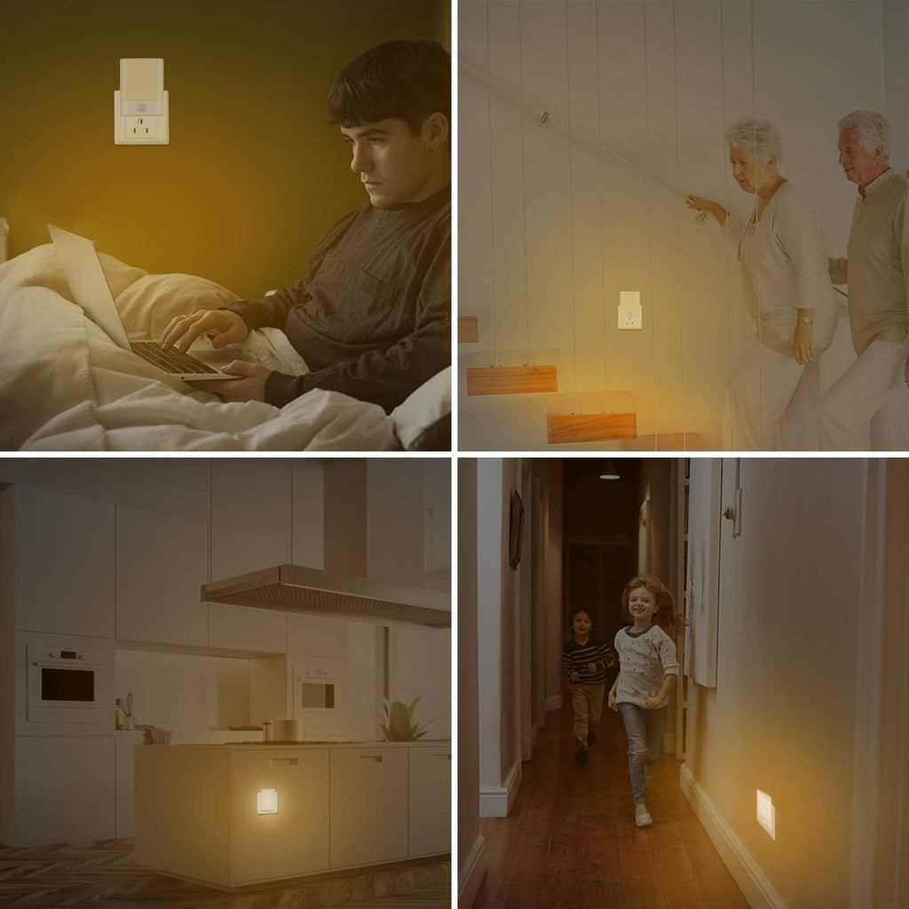 LED Night Light Plug in, Motion Sensor Night Light with Adjustable Brightness 3 Lighting Mode AUTO/ON/Off for Children, Bedroom, Hallway…
