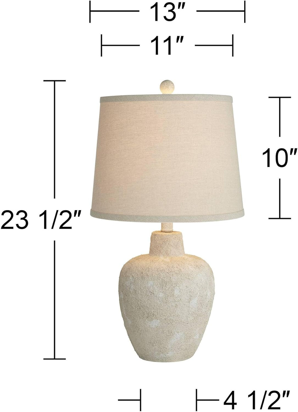 360 Lighting Romeo 23 1/2" High Jar Small Farmhouse Rustic Natural Cottage Coastal Accent Table Lamps Set of 2 Beige Distressed Earth…