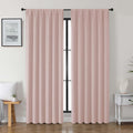 Gwine Blush Pink Blackout Curtains for Bedroom 90 inches Long 2 Panels Set, Solid Noise Reducing Thermal Insulated Blackout Curtains for…