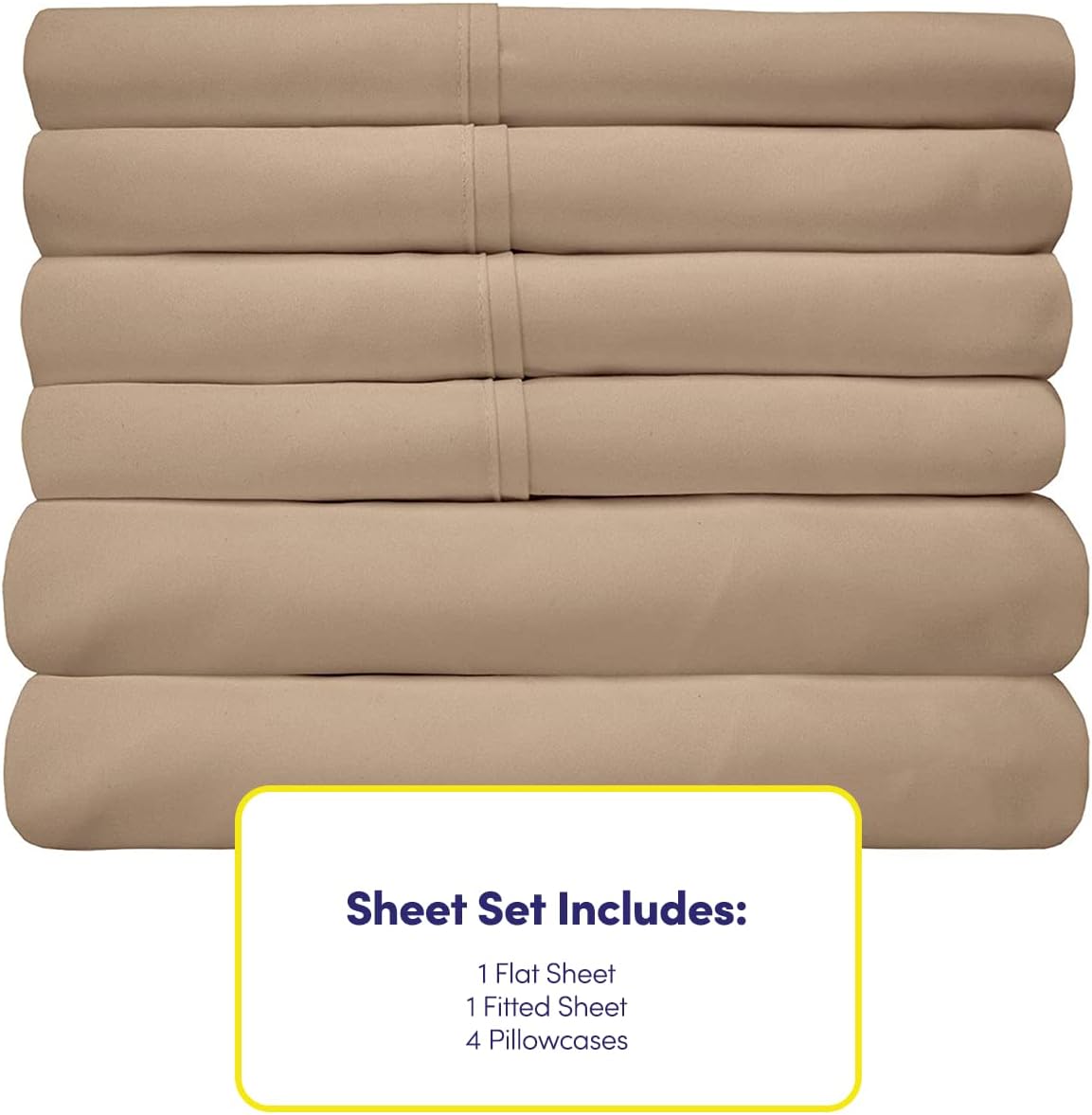 Cal King Size Bed Sheets - 6 Piece 1500 Supreme Collection Fine Brushed Microfiber Deep Pocket California King Sheet Set Bedding - 2…