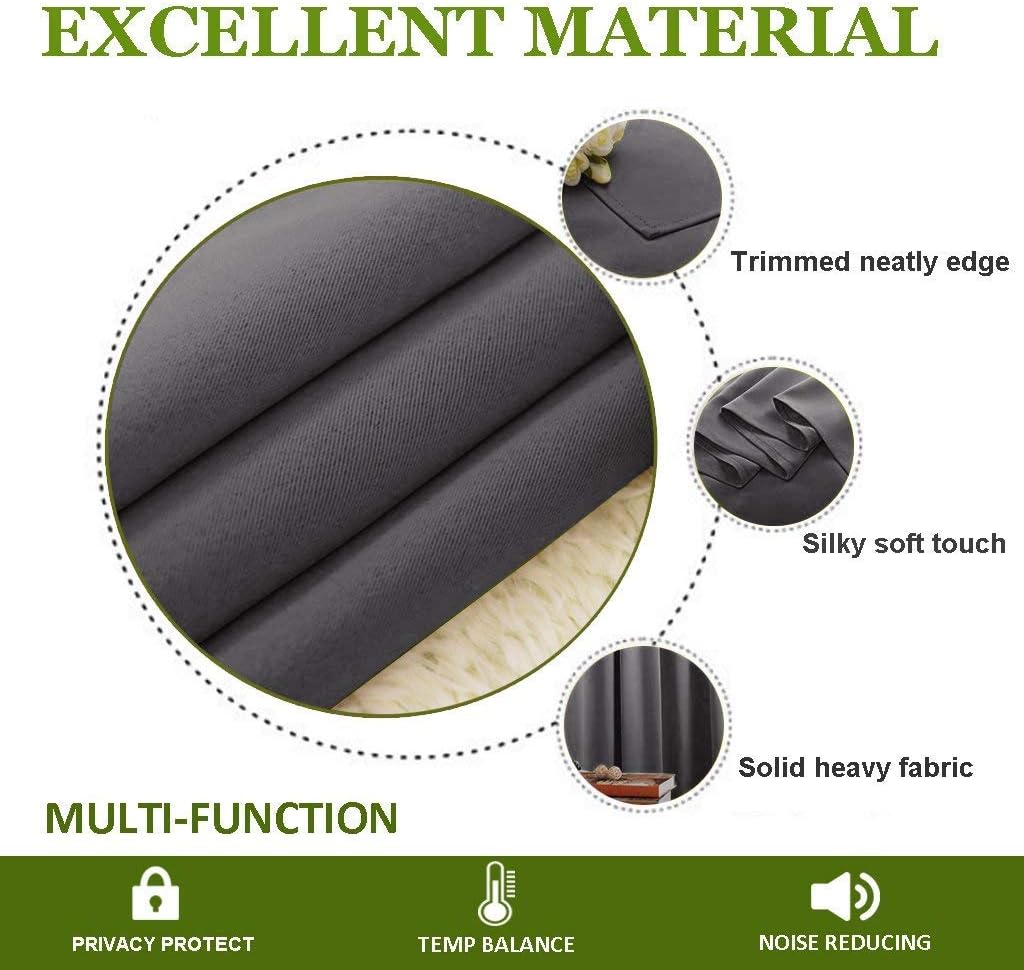 NICETOWN Bedroom Blackout Curtain Panel - Window Treatment Thermal Insulated Solid Grommet Blackout for Living Room (1 Panel, 70 by 63…