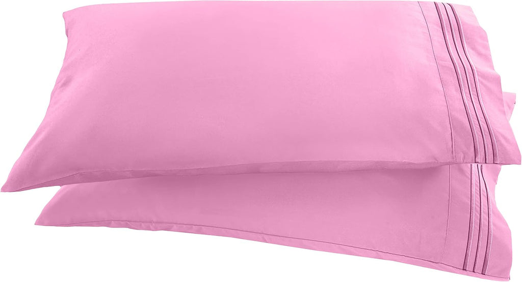 Elegantcomfort Elegant Comfort 1500 Thread Count Embroidered Egyptian Quality Luxurious Silky Soft WRINKLE & FADE RESISTANT 2-Piece Pillowc…