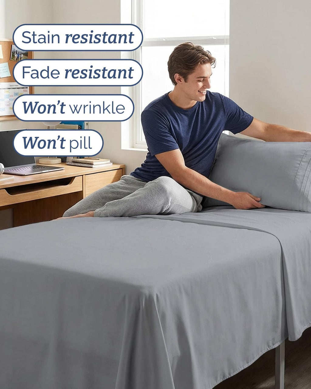 Twin XL 4 Piece Sheet Set - Comfy, Breathable & Cooling - Soft Hotel Luxury Bedding for Women, Men, Kids, Teens and Children - 1 Flat & 1…