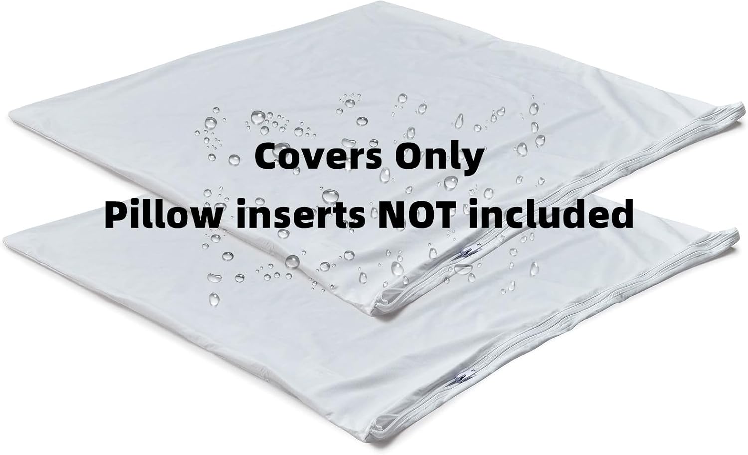 Kingnex Waterproof Down Feather Proof Euro Pillow Protectors 28x28 Pack of 2 European Size Pillow Covers for Square Throw Pillow 2 Pack Whi…