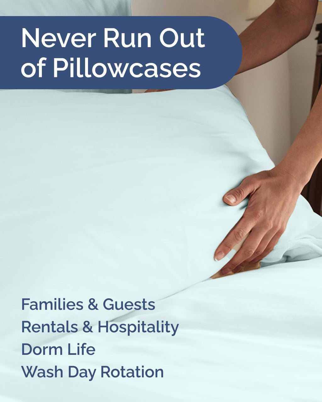 King Standard Pillow Cases Set of 10 - Ultra Soft Hotel Quality Pillowcase Covers - Comfy & Wrinkle Free - Shrink & Fade Resistant…