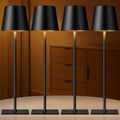 Kakanuo Black Cordless Rechargeable Table Lamp, 4 Pack Portable Desk Lamp with 5000mAh Battery, Touch Control Stepless Dimming, Wireless…