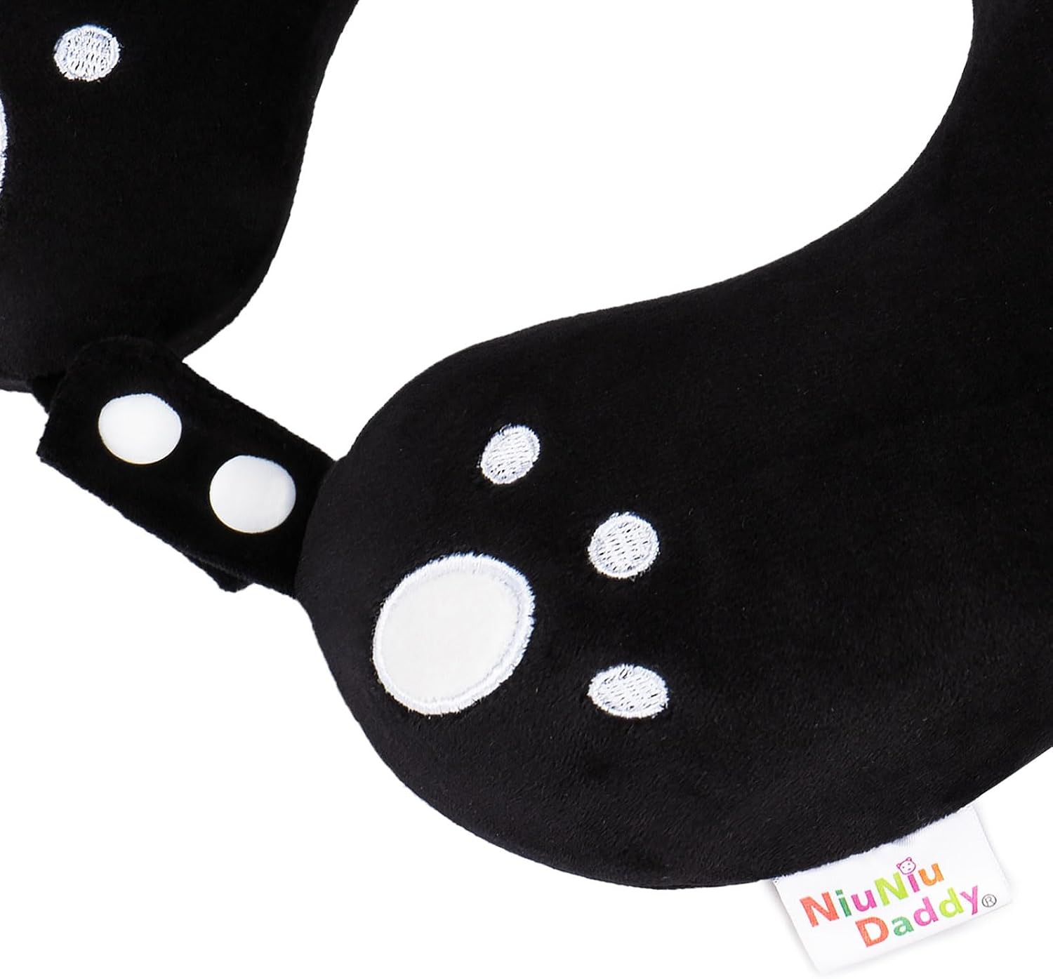 NiuniuDaddy Niuniu Daddy Black Cat Kids Neck Travel Pillow for Kids, Compact Portable Travel Neck Pillow Supportive for Airplane Car Reclin…