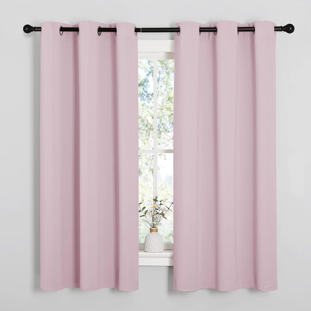 NICETOWN Blackout Curtain Panels for Girls Room, Nursery Essential Thermal Insulated Solid Grommet Top Blackout Drapes (Baby…