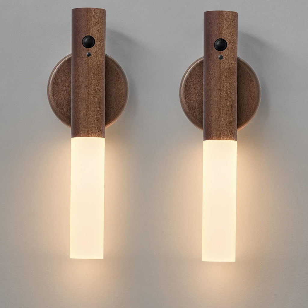 Montford Wall Sconces Set of Two Battery Operated, Motion Sensor Night Light Magnetic Wall Light Rechargeable, Peel and Stick Lights for…