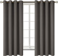 BGment Blackout Curtains for Bedroom - Grommet Thermal Insulated Room Darkening Curtains for Living Room, Set of 2 Panels (52 x 63 Inch, Gr…