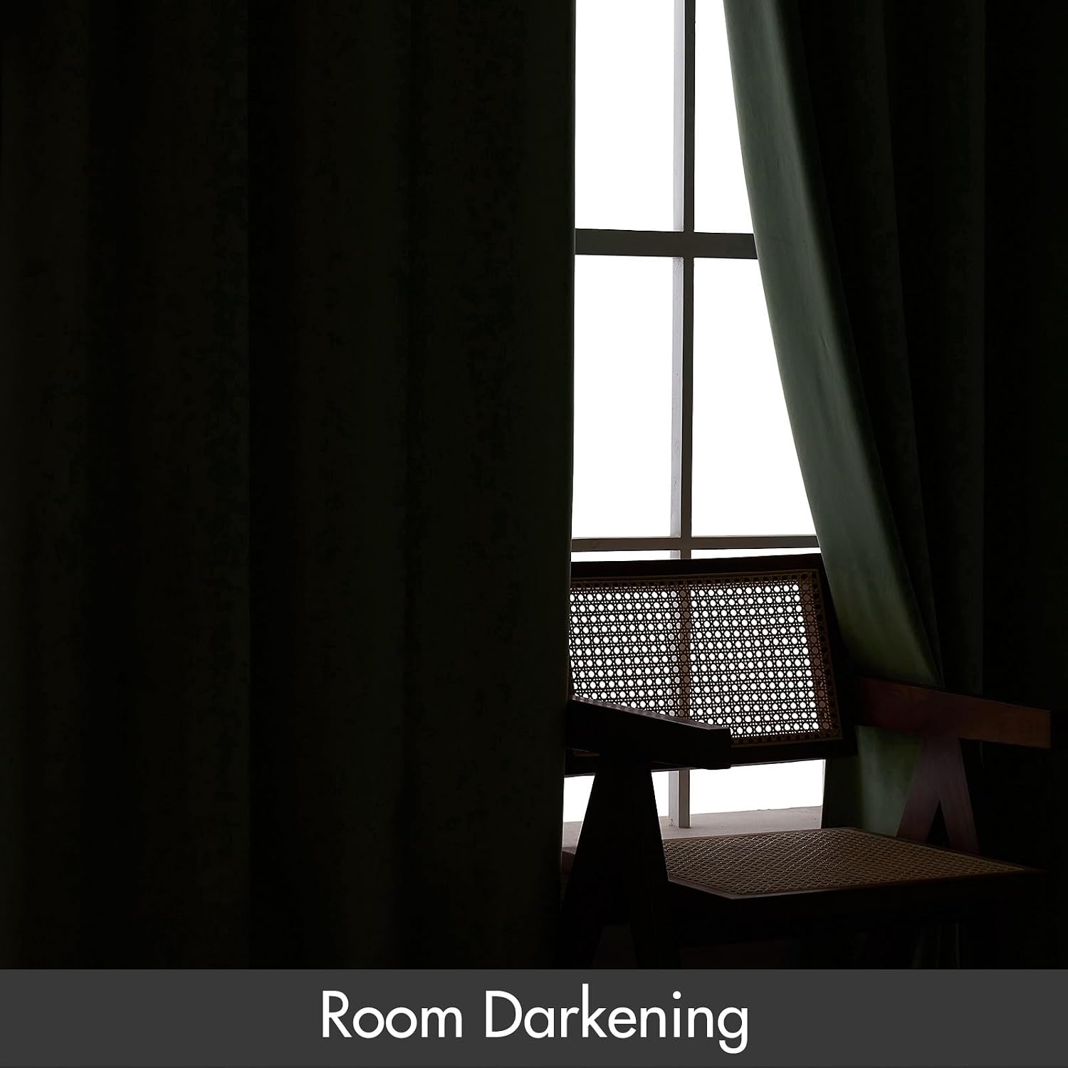 MIULEE Velvet Curtains Sage Green Thermal Insulated Blackout Curtain Drapes for Bedroom Living Room Darkening 96 Inches Long Curtains…