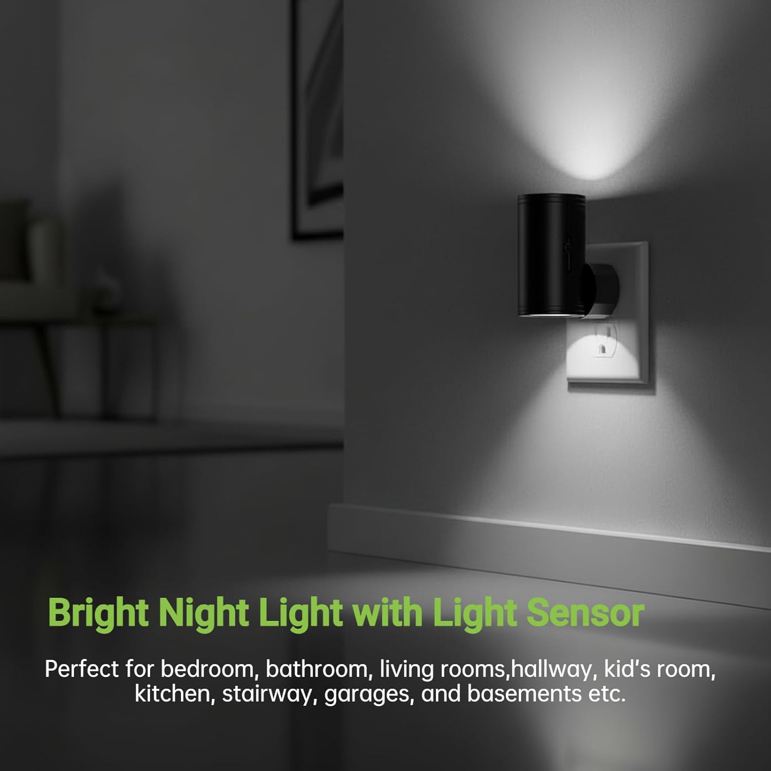 TSEXES LED Night Light Plug in, Modern Night Lights Plug into Wall, Dusk to Dawn Sensor, 5-300LM Adjustable Brightness, Daylight…