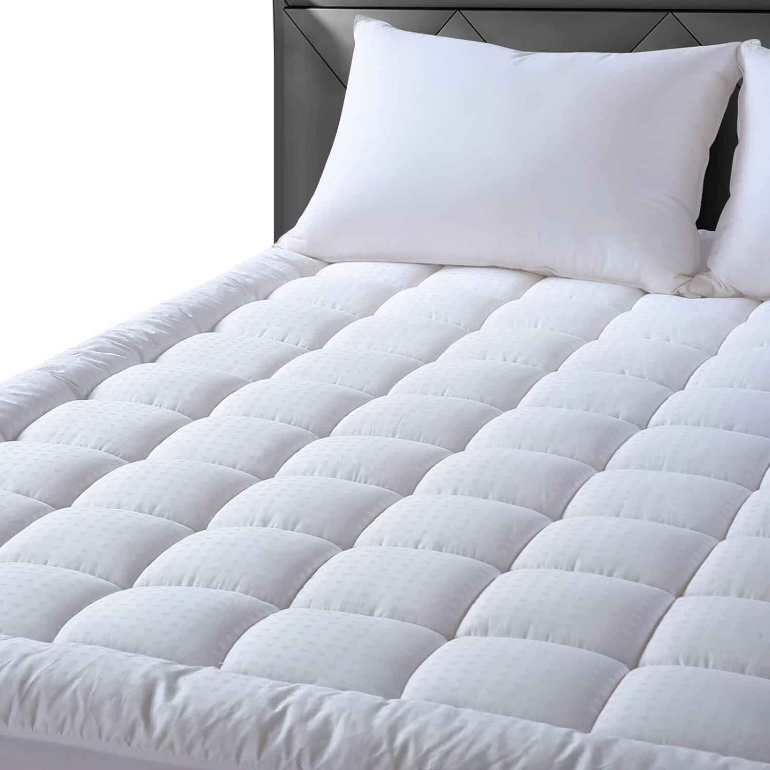 EASELAND King Size Mattress Pad Pillow Top Mattress Cover Quilted Fitted Mattress Protector Cotton 8-21" Deep Pocket Cooling Topper…