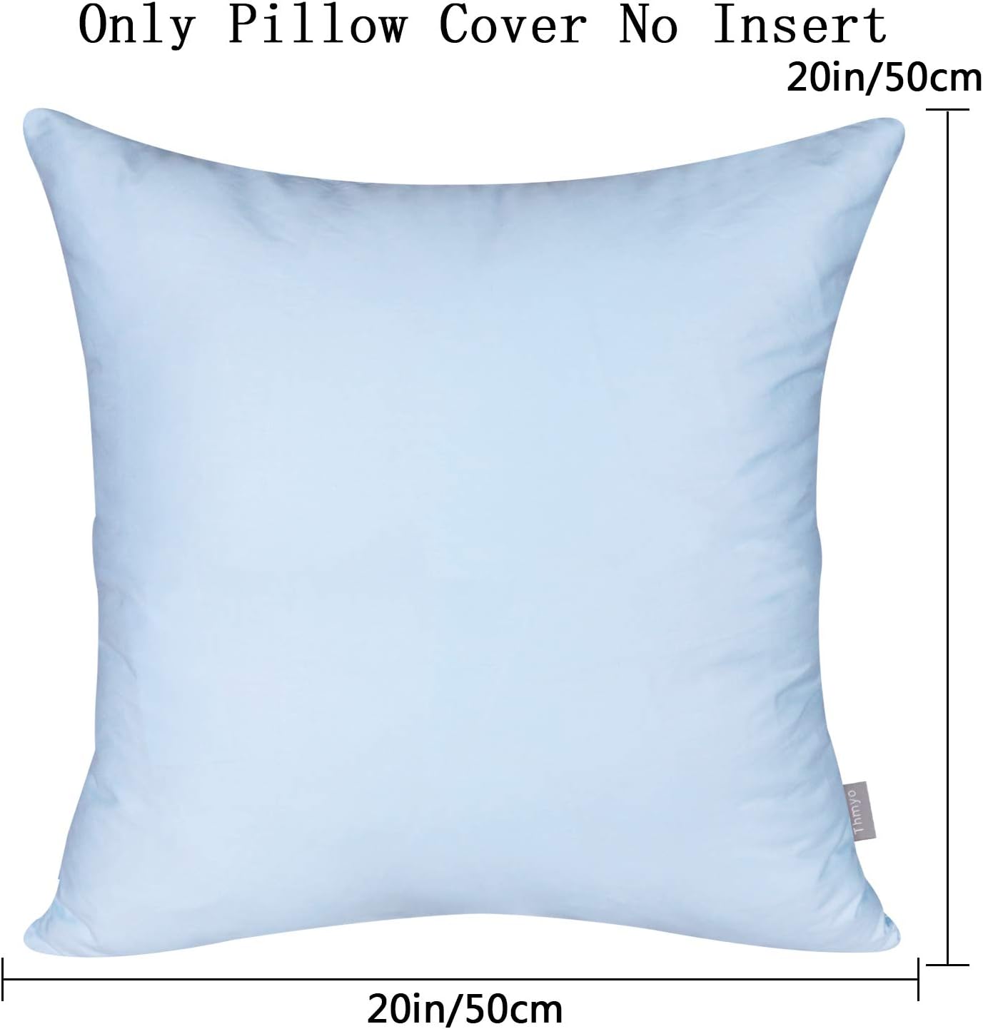 Thmyo 4-Pack 100% Cotton Comfortable Solid Decorative Throw Pillow Case, Square Cushion Cover Pillowcase Sublimation Blank Pillow Covers DI…