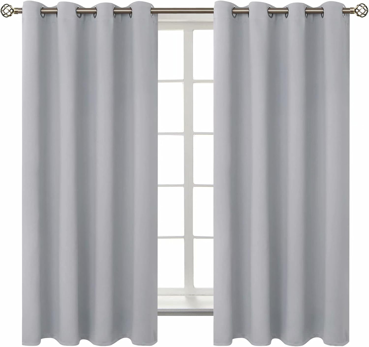 BGment Room Darkening Curtains 63 Inches Long - Grommet Thermal Insulated Drapes Window Treatment Curtains for Bedroom, 2 Panels, 52 x 63 I…
